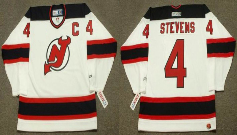 2019 Men New Jersey Devils 4 Stevens white style 2 CCM NHL jerseys
